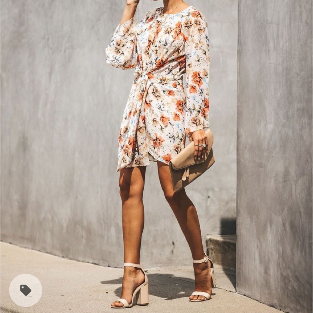 Primrose Floral Chiffon Tie Dress